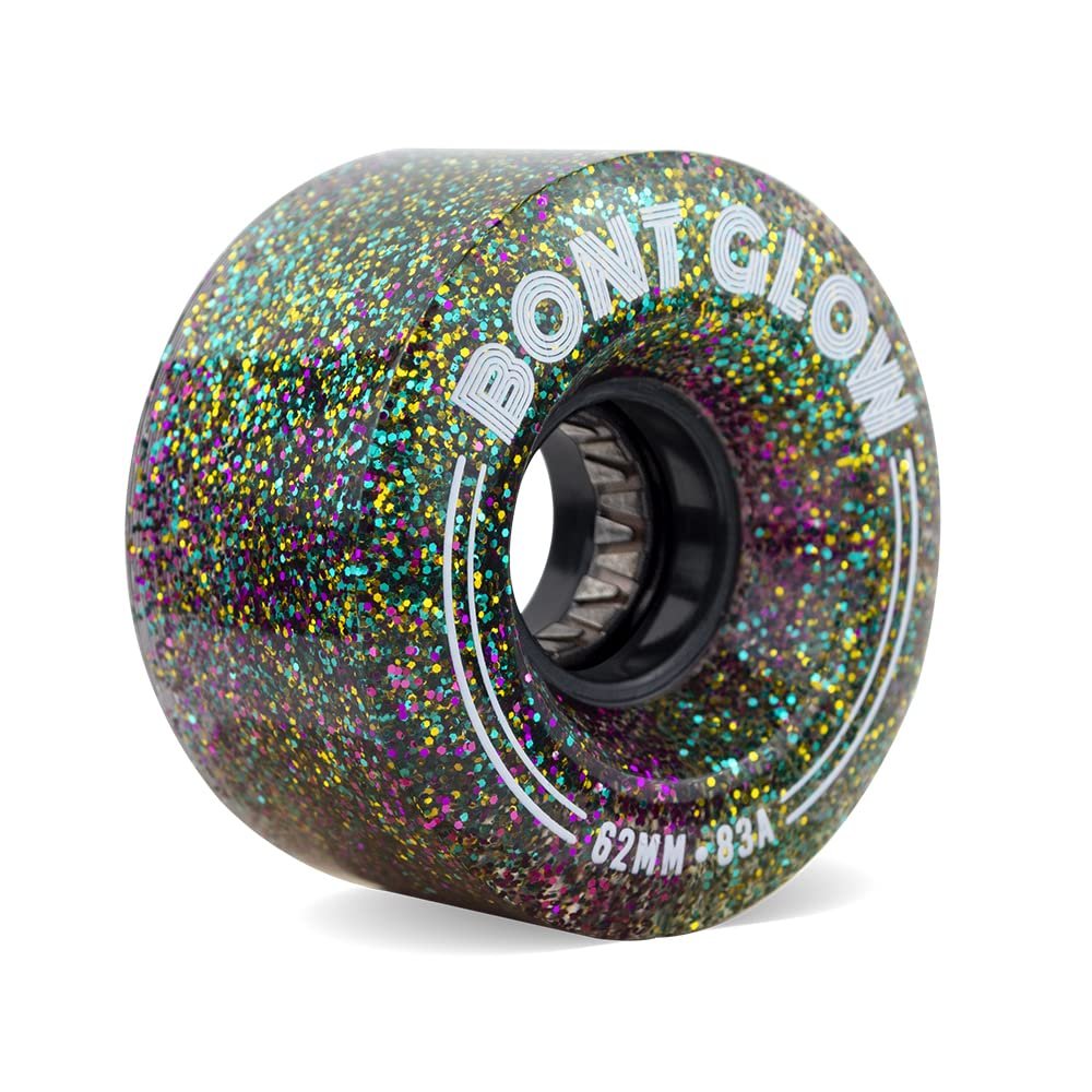Bont Glow Light Up LED OUTDOOR Roller Skate Wheels  62x35mm 83A | Pack of 4 | For Street and Recreational Skating (Metrocity)