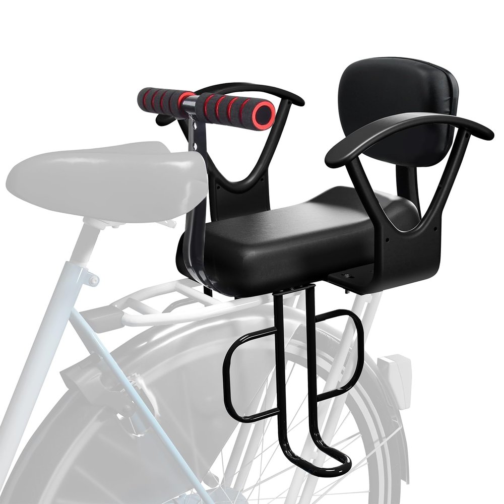 OUSEXI Rear Child Bike Seat,Kids Seat for Adult Bike, Toddlers Rear Mount Bike seat Design for Children Aged 2 to 8 Years Old, Rear Frame Mounted Baby Bike Seats Kids Safety (Black)