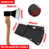 Axe Blade Cover Sheath 6.1''x4.1'' for 1-1/4lb Axe, Hatchet Head Holster with Double Snap Closure, Protective Nylon Case for Outdoor Hiking Work Camping Blade Protection, Fits Small Axes view 2
