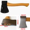Axe Blade Cover Sheath 6.1''x4.1'' for 1-1/4lb Axe, Hatchet Head Holster with Double Snap Closure, Protective Nylon Case for Outdoor Hiking Work Camping Blade Protection, Fits Small Axes view 3