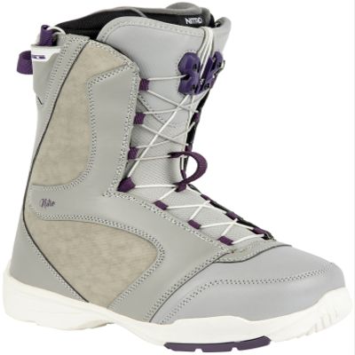 Nitro Flora TLS Snowboard Boots 2023 - Women's Grey/Pruple 7