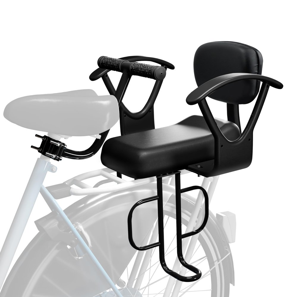 OUSEXI Rear Child Bike Seat,Kids Seat for Adult Bike, Toddlers Rear Mount Bike seat Design for Children Aged 2 to 8 Years Old, Rear Frame Mounted Baby Bike Seats Kids Safety (Black-a)