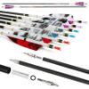 surwolf 31" Pure Carbon Arrows Archery Hunting Arrows 250 300 350 400 500 600 Spine with Natural Feather Fletched Targeting Arrows for Compound & Recurve & Long Bow 6/12Pack (12, Purple, Spine 350) view 1