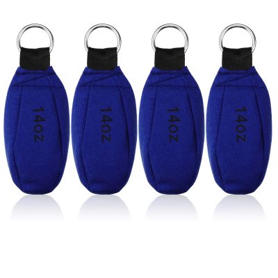 Oudain 4 Pieces Throw Weight Bags Bulk Arborist Climbing Rope Bags 14 oz / 400g Durable Multi-layer Outdoor Throw Bag Professional Multi Bag for Tree Rock Spelunking(Blue)
