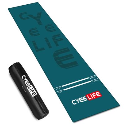 CyeeLife Dart Board Mat with Carrying Bag&Throw line for Steel and Soft Tip Darts Games with Start Lines