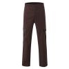 Mens Cargo Trousers,Elastic Waistband Straight Leg Pants Casual Midweight Slacks Basic Low Rise Bottoms for Men,Sweatpants Work Pants Compression Pants Hiking Pants Mens(B-Brown,3X-Large) view 3