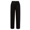 tuduoms Women's Relax Fit Linen Cropped Pants High Elastic Waist Pockets Stretch Capris Summer Beach French Terry Capri Pants view 3