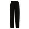 tuduoms Women's Relax Fit Linen Cropped Pants High Elastic Waist Pockets Stretch Capris Summer Beach French Terry Capri Pants view 4