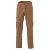 Mens Cargo Trousers,Elastic Waistband Straight Leg Pants Casual Midweight Slacks Basic Low Rise Bottoms for Men,Sweatpants Work Pants Compression Pants Hiking Pants Mens(A-Khaki,XX-Large) view 4