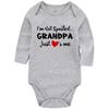 I'M Not Spoiled,Grandpa Just Loves Me Baby Boy Clothes Unisex Funny Baby Bodysuit 0-3 months (graylong,12-18M) view 1