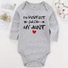 Acwssit I'M Perfect Just Like My Aunt Baby Boy Clothes Unisex Funny Baby Bodysuit 0-3 months (graylong,12-18M) view 2
