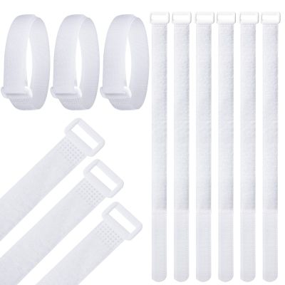 30 Pcs Goal Net Straps Soccer Attachment Trap White for Holding Nets to The Goal Posts for Boys Kids Training 14 x 0.8 Inch(Stylish Style)