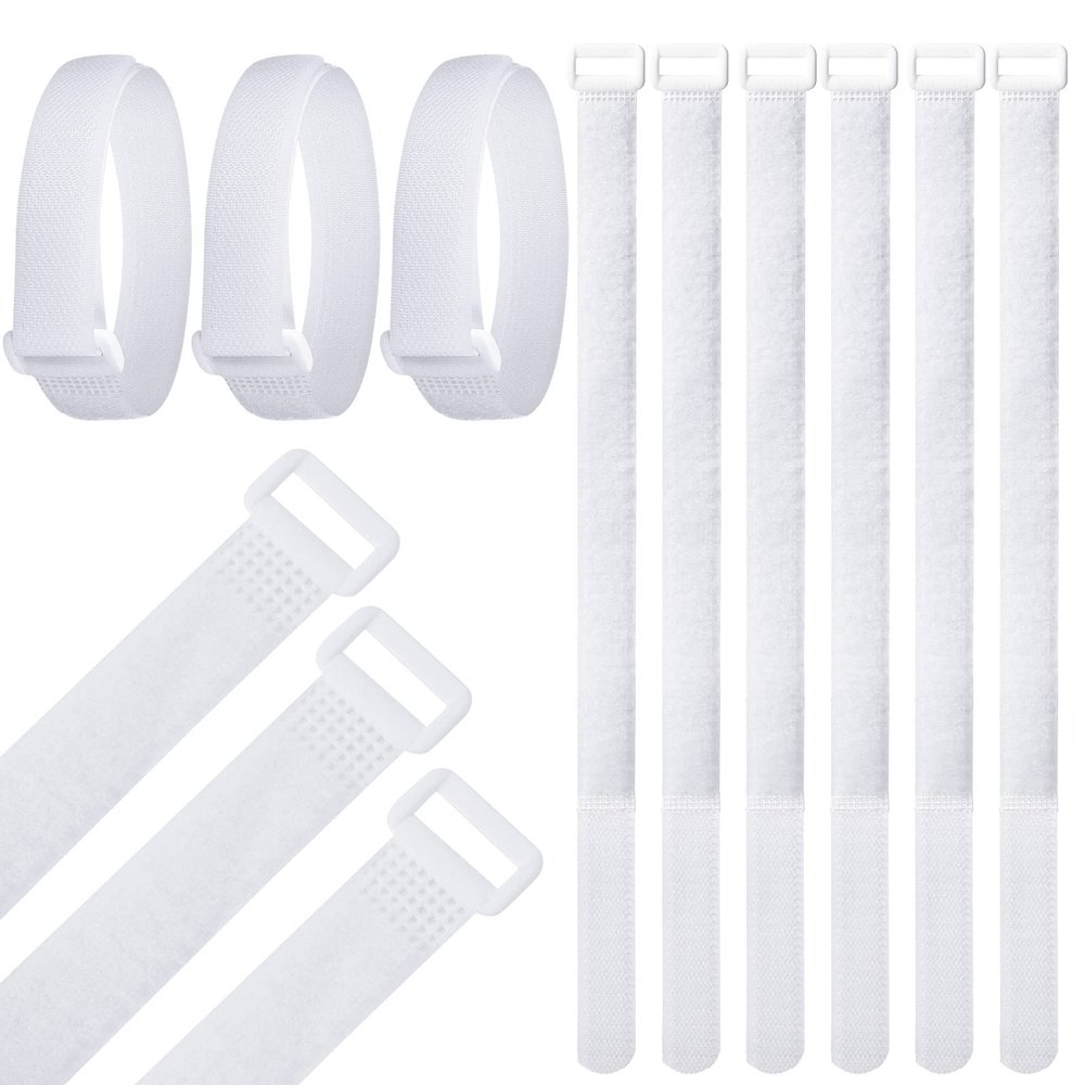 30 Pcs Goal Net Straps Soccer Attachment Trap White for Holding Nets to The Goal Posts for Boys Kids Training 14 x 0.8 Inch(Stylish Style)