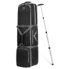 GoHimal Golf Travel Bag with Adjustable Support Rod, 900D Heavy Duty Oxford Fabric Golf Travel Case for Airlines with Wheels view 4