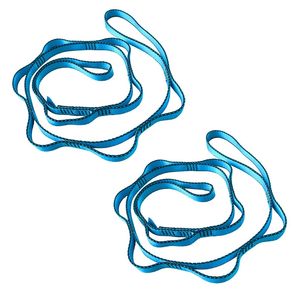 CAPARK 53 Inches Nylon Daisy Chains Rope Climbing Lanyard Straps Looped Strong Slings 23 kN Aerial Yoga Webbing