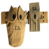 WWII M1936 Webbing Canvas Pistol Belt with Colt Double Magazine Pouch and Canteen Water Bottle Cover Set view 1