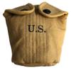 WWII M1936 Webbing Canvas Pistol Belt with Colt Double Magazine Pouch and Canteen Water Bottle Cover Set view 3
