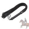 Leather Crop Whip | Black Leather Riding Whip,Equestrian Whip Accessories, Whip Crop for Horses view 1