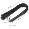 Leather Crop Whip | Black Leather Riding Whip,Equestrian Whip Accessories, Whip Crop for Horses view 2