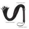 Leather Crop Whip | Black Leather Riding Whip,Equestrian Whip Accessories, Whip Crop for Horses view 3