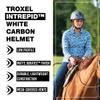 Troxel Intrepid Saddle Horse Riding Helmet, Low-Profile Adjustable Design, Safety Horseback Riding Gear, Large (71/4 - 7-3/8), White view 2