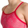 ARENA Women's Kikko Light Drop Back One Piece - Chlorine Resistant, UV Protection, Supportive Thin Straps Swimsuit,Red-Multi Red,20 view 2