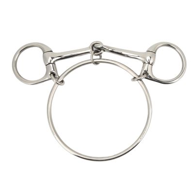 Fdit 125mm Stainless Steel Snaffle Bit 5 Inch Horse Bits Horse Hollow Jointed Mouth Loose Outdoor Training Equipment