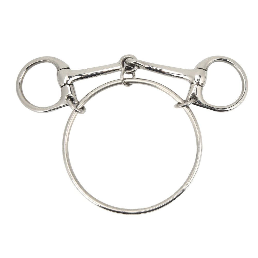 Fdit 125mm Stainless Steel Snaffle Bit 5 Inch Horse Bits Horse Hollow Jointed Mouth Loose Outdoor Training Equipment