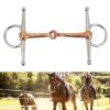 Fdit Horse Snaffle Chew Stainless Steel Training Bit, Full Cheek Bits Horse Bits Snaffle Bit for Outdoor Horse Accessories 125mm view 2