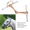 Fdit Horse Snaffle Chew Stainless Steel Training Bit, Full Cheek Bits Horse Bits Snaffle Bit for Outdoor Horse Accessories 125mm view 3