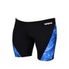 ARENA Men's Racing Swimsuit Solid Swim Jammers Endurance Long Compression Shorts,Tropicals Swimwear, Black-Royal Multi, 20 view 1
