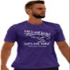 5X-Large Purple Mens Let's Eat Kids Funny T-Rex Punctuation Saves Lives T-Shirt view 3