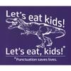 5X-Large Purple Mens Let's Eat Kids Funny T-Rex Punctuation Saves Lives T-Shirt view 4