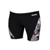 ARENA Men's Racing Swimsuit Solid Swim Jammers Endurance Long Compression Shorts,Tropicals Swimwear, Black-Black Multi, 20 view 1