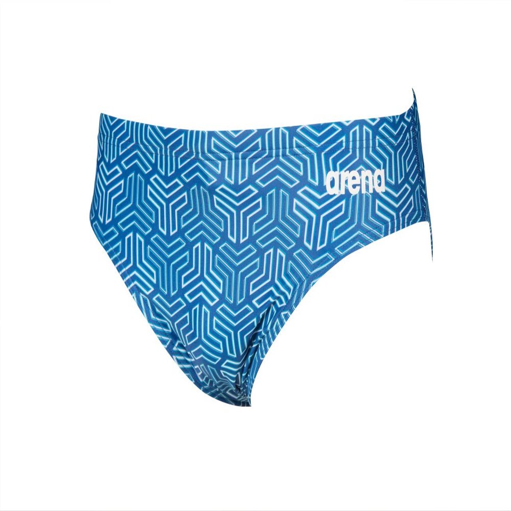 ARENA Men's Kikko Brief - Training Swim Briefs with UV Protection, Chlorine Resistance, Quick Drying Stylish Men's Swimwear,Royal-Multi Royal