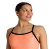 ARENA Kikko Womens Chlorine Resistant Athletic One Piece Swimsuit, Bathing Suit for Lap Swimming, Swim Competition & Water Sports-Orange view 2