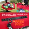 Fitdom Heavy Duty XL Soccer Mesh Equipment Ball Bag w/Adjustable Shoulder Strap Design for Coach. with an Over-Sized Front Pocket for Sporting Accessories. Best for All Outdoor & Water Gears view 4