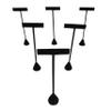 CuteBox Black Velvet 7.5" Earring Ts 6pcs for Jewelry Display, Retail, Home Use, Tradeshows, Showcase, Display Case, for Post, Hook, Loop, Stud, Dangle Earrings view 4