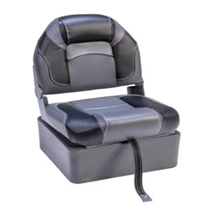 DeckMate Hinge Mount High Back Seats With Seat Box - Charcoal & Black