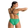 ARENA Kikko Womens Chlorine Resistant Athletic One Piece Swimsuit, Bathing Suit for Lap Swimming, Swim Competition & Water Sports-Green view 4