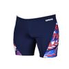 ARENA Men's Racing Swimsuit Solid Swim Jammers Endurance Long Compression Shorts,Tropicals Swimwear, Navy-Red Multi, 20 view 1