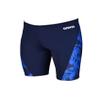 ARENA Men's Racing Swimsuit Solid Swim Jammers Endurance Long Compression Shorts,Tropicals Swimwear, Navy-Navy Multi, 20 view 1