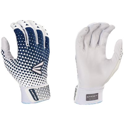 Easton | GHOST NX Fastpitch Softball Batting Gloves | Adult X-Large | White/Navy