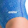 ARENA Women's Kikko Light Drop Back One Piece - Chlorine Resistant, UV Protection, Supportive Thin Straps Swimsuit,Royal-Multi Royal,20 view 3