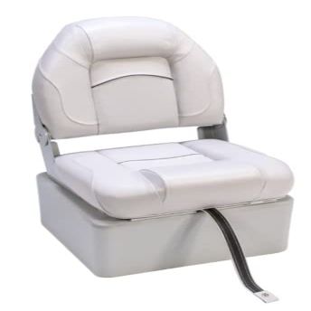 DeckMate Hinge Mount High Back Seats With Seat Box - Light Gray
