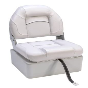 DeckMate Hinge Mount High Back Seats With Seat Box - Light Gray
