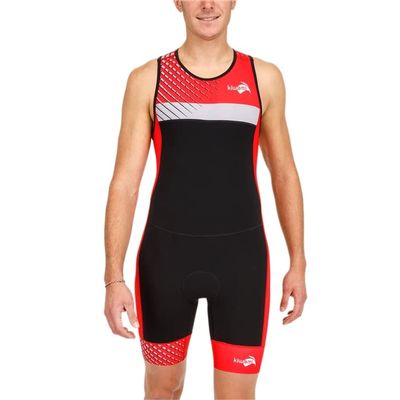 Kiwami Prima 2 Race Trisuit (Black Red, Small)