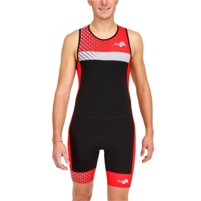 Kiwami Prima 2 Race Trisuit (Black Red, Small)