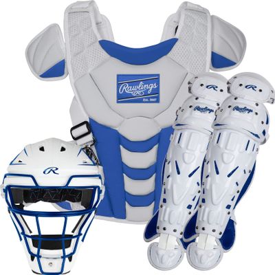Rawlings | Velo Fastpitch Softball Catcher's Set | NOCSAE Certified | Adult Ages 15+ | Royal/White