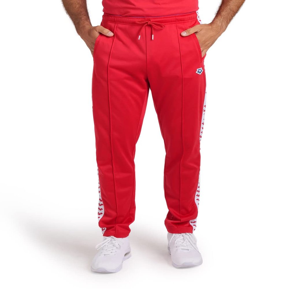 ARENA Men's Standard Relax Iv Team Pant Jogger Sweatpants, Red/White/Red, Small